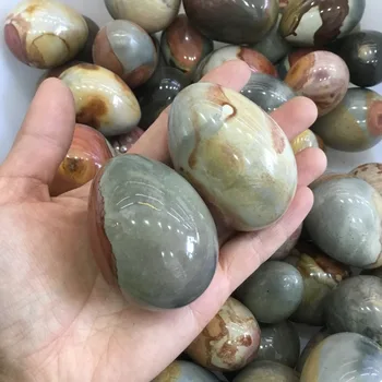 70-80mm Loomulik ookeani jasper Muna mineraalaineid kristall tervendav kivi muna