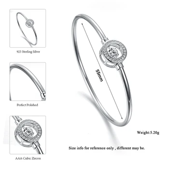 Effie Kuninganna 925 Sterling Hõbe Käevõru AAA Micro Tsirkoon Sillutatud Ring Ringi Hetk Tsirkoon Jalavõru Ehted Naistele BB11
