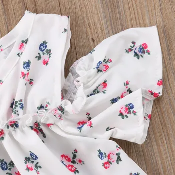 Emmababy 2019 Vastsündinud Laps Beebi Tüdruk Maha Õla Õie T-särgid Denim Püksid Püksid Varustus