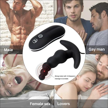 Erotic10 Sagedus Vibreeriv Eesnäärme Massager Anal Plug Vibraator Dildo Anal Helmed Butt Plug Vibraatorid Meestele, Mänguasjad Täiskasvanutele 18