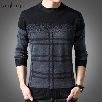 2021 Uus Mood Brändi Kampsun Mens Pulloverid Paks Slim Fit Džemprid Kudumid Villane Talvel Korea Stiilis Vabaaja Rõivad Meestele