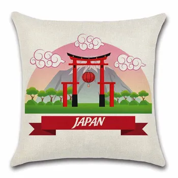 Jaapani stiilis kunsti Vaadata mount fuji laine kraana trükitud padjapüür Teenetemärgi kodus diivan tool kauplus padi sõber Lapsed kingitus