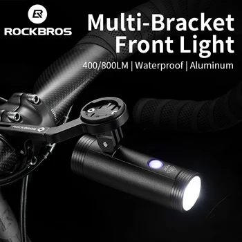 ROCKBROS Bike Ees Valgus Jalgratta Taskulamp Jalgrattasõit Esitulede Lenkstangi Lamp USB MTB Lanterna Luz Bicicleta Jalgratas Tarvikud