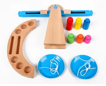 Uus Montessori Tasakaalu Hariduslik Mänguasi Väike Puust New Balance Scale Mänguasi Lastele, Beebi Varajase Hariduse Sünnipäeva Kingitused