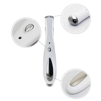 1tk Mini Portable Electric Eye Massaaž Pliiats Seadme Tume Ring Näo Kütte Õhuke Nägu Magic Stick Anti Kott Pouch & Korts