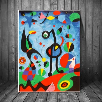Joan Miro Kuulus Kunsti Reproduktsioonid Abstraktse CanvasCanvas Maali Plakatid ja Pildid Seina Art Pilt elutuba Decor