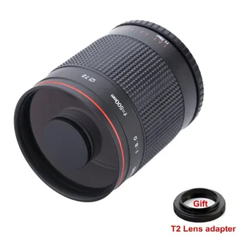 500mm f/8.0 Kaamera Nupule Manual Peegel Objektiiv+T2 Mount Adapter Canon Nikon Pentax, Sony A7 A7RII A6300 Olympus M4/3 DSLR