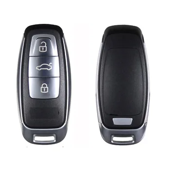 KEYECU Muudetud Smart Entry Flip Remote Auto Key Shell Puhul 3 Nööpi - FOB Audi A3 A4 A6 A8 TT Q2 Q3 Q5 Q7 S3 A5 A7 RS3