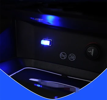 USB LED mini Wireless Auto Interjöör Ümbruse Valgustus Atmosfääri Dekoratiivsed Kerge Kerge Multifunktsionaalne Jaoks Peugeot 5008 2017-2019