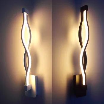 Sisevalgustus seinavalgusti 2.4 G RF puldiga mirror light magamistuba valguse lamp seinale paigaldatud tööstus teenetemärgi kodus