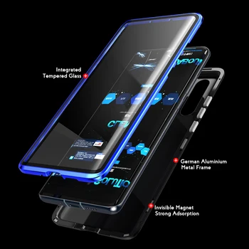 360 Täielik Magnet Telefoni Puhul Huawei P30 Pro Mate 20 Pro 20X 20 Kahepoolne Klaas Metall Bumper Au 20 Pro Nova 3 4 5 Kohtuasi