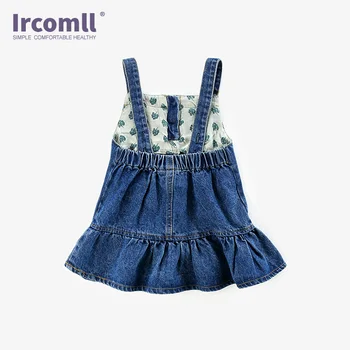 Ircomll Uuemad Baby Tüdrukute Teksad Mini Kleit Rihm Lapsed Denim Armas Ruffles Crown Tunked Suvel Jumper Kleidid Väikelapse Riideid