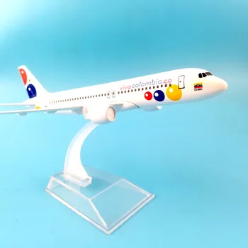 Viva colombia Airlines Lennuki mudel Airbus A320 lennukiga 16CM Metalli sulam diecast 1:400 lennuki mudel mänguasjad Laekuva kingitus
