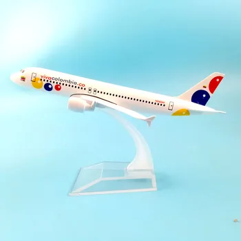 Viva colombia Airlines Lennuki mudel Airbus A320 lennukiga 16CM Metalli sulam diecast 1:400 lennuki mudel mänguasjad Laekuva kingitus
