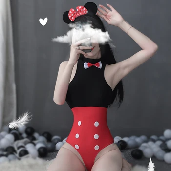 Halloween Kostüümid Naiste Sexy Teddy Kawaii Lingere Bodysuit Supelrõivad Seksikas Erootiline Neiu Riided Kooli Porno Anime Cosplay