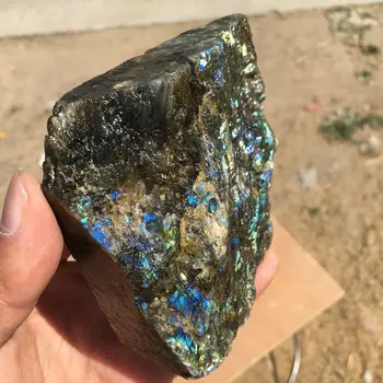 Looduslik Labrador Kvartsi Kristall, Mineraal-Näidis Reiki Tervendav 500g