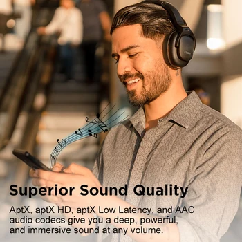 COWIN E9 Aktiivne Müra Tühistamise Kõrvaklapid, Bluetooth Kõrvaklappide Juhtmeta Peakomplekti Üle Kõrva Mikrofoniga Aptx HD Heli Kõrvaklappidest