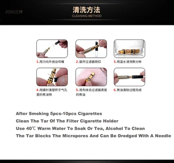 Zobo 5mm/8mm Sigareti Hoidja Metallist/Plastist 2 Korda Filter Huuliku Puhastamiseks Mehed Naised Tervena Suitsetamine Tarvikud