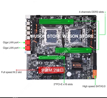 HUANANZHI Dual X79 M. 2 Pesa Emaplaadi koos CPU Intel Xeon E5 2690V2 3.0 GHz RAM 64G(4*16G） Kõik Testitud Osta Arvuti Müük