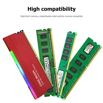 COOLMOON CR-D134S ARGB RAM Heatsink Heat Spreader Külmik Mälu Jahutuse Vest jaoks Arvuti Desktop PC