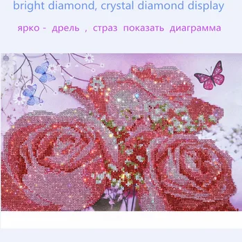 Teemant kristall maali lilled maali ristpistes diamond tikandid ring diamond maali crystal maali 32x45cm