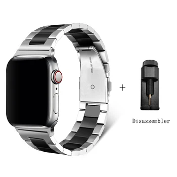 Roostevabast Terasest Käevõru ühildub Apple Watch 5 Esiliistu 44mm 42mm jaoks iWatch Seeria 4 3 2 1 Ansamblid 38mm 40mm Metall Kella Rihm