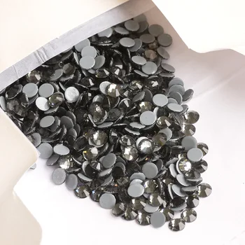 YANRUO 2058HF SS20 4.6-4.8 mm Black Diamond Hot Fix Thermal Adhesive Kive Klaasi prügikasti raputas Kivi Liim Artesanato Termosta