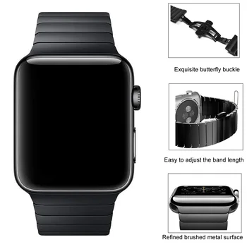 Mees Käevõru Apple Watch 6 5 4 Rihma 44mm 40mm Roostevabast Terasest Correa jaoks Iwatch SE Metal Bänd Äri-42mm 38mm Watchband