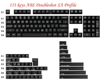 SA keycaps ABS Doubleshot 151keys double shot keycap mehaanilise klaviatuuri 75 mini 84 96 võti