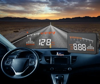 Universaalne X5 HUD Head Up Display Auto GPS Car Styling OBD2 Digitaalne spidomeeter kiiruse ületamise Alarm Esiklaas Projektor dfdf
