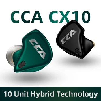 CCA CX10 1DD+4BA Hübriid Juht Tõsi, Traadita Earbuds 5.0 Bluetooth Kõrvaklapid Peakomplekti Müra Tühistamises CCA CX4 C10 PRO CA16-12