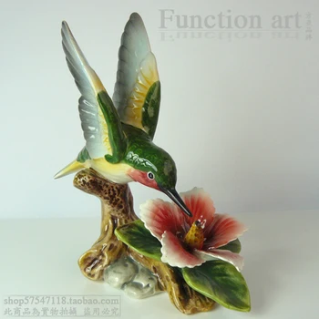 Keraamilised lill, lind kujukeste home decor keraamiline Koolibri ornament käsitöö tuba teenetemärgi portselan loomade figuriin