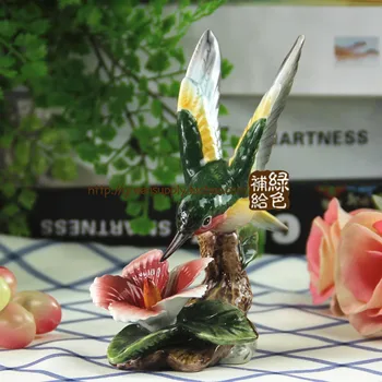 Keraamilised lill, lind kujukeste home decor keraamiline Koolibri ornament käsitöö tuba teenetemärgi portselan loomade figuriin