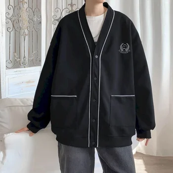 Pesapalli ühtne sports jacket meeste-korea trend kevad sügis riided lahti ilus kolledži stiilis mantel preppy streetwear top