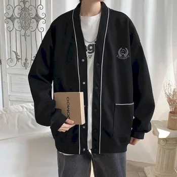 Pesapalli ühtne sports jacket meeste-korea trend kevad sügis riided lahti ilus kolledži stiilis mantel preppy streetwear top