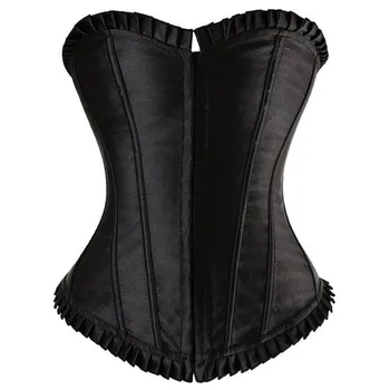 Sapubonva naiste must valge korsetid ja bustiers tops pluss suurus korsett seksikas naistepesu salenemisele brocade corselet overbust vintage