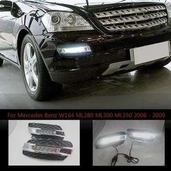 LED päevasõidutuli Jaoks Mercedes Benz W164 ML280 ML300 ML350 2006 - 2009,Veekindel ABS 12V PÄEVATULED Udutuli Teenetemärgi