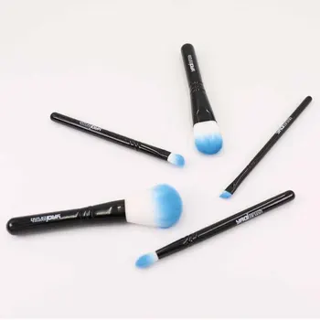 Yaqi 5tk Mini Sünteetilised Juuksed Puidust Käepide Kosmeetiline Pintsel Komplekti Reisi Makeup Brush Set