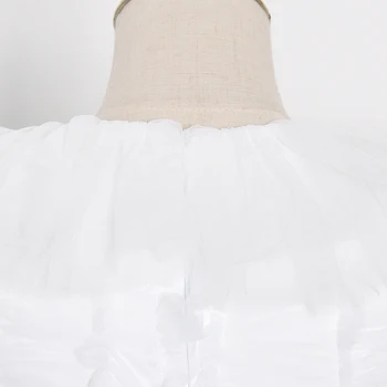 TWOTWINSTYLE Elegantne Segast Suled Mini Kleit Naistele V-Kaelus Pikk Varrukas Kõrge Vöökoht Ebaregulaarne Hem Valge Naiste Kleidid
