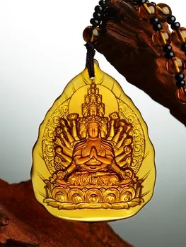Kreeka-Budistlik tasku reisi otstarbekus õnnistagu Maskott Soodne Tuhanded Käed Guanyin Buddha Crystal Ripats Budistliku Amulett
