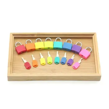 Värvikas Montessori Lukud Võtmete Komplekt Laste Varase Õppe Haridus Lasteaed Meele Mänguasjade Komplekt