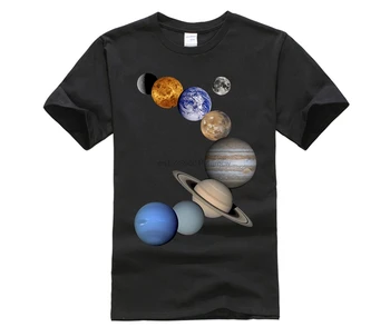 Planet T-Särk päikesesüsteemi 3d Kuu Teadus Tshirt 300ppi