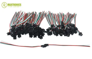 50 Paari 3pin JST Connector, Male & Female Kaabli juhtme jaoks WS2811 WS2812B RGB LED Riba, Tasuta shipping