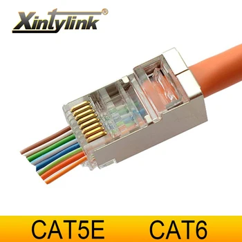 Xintylink EZ rj45 pesa cat6 etherneti kaabel rg45 plug rg rj 45 cat5 cat5e jack võrgustik, SFTP varjestatud FTP-8p8c 20/50/100tk