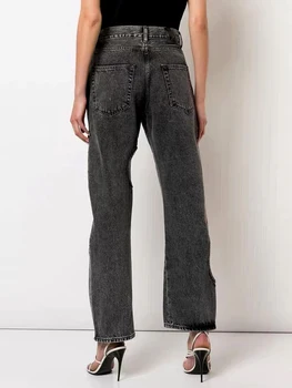 K&L kylen tumehall vabaaja denim püksid 2020. aasta uus õõnes teksad hingav pikad püksid sport, jeans naiste kõrge vöökoht oli õhuke