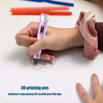 Laste Puzzle Mänguasjad 3D-Printimine Pen Digitaalne Ekraan DIY Graffiti Maali Pliiatsi Joonistus Stift Loova Mänguasja Kingitus
