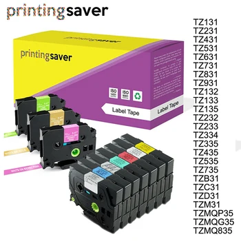 2xMulticolor silt lindid ühilduvad Brother p-touch printerid Tze231-Zi-231 12mm Brother P-Touch-Zi PT Labeler tz231-zi 231