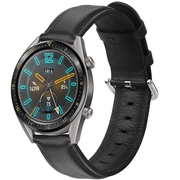 Pehmest Nahast Rihma Huawei Vaadata GT/GT2 2 46 MM Smart Watch Ansamblid 22MM Käevõru Vöö Vahetatav Rihma TicWatch Pro Correa