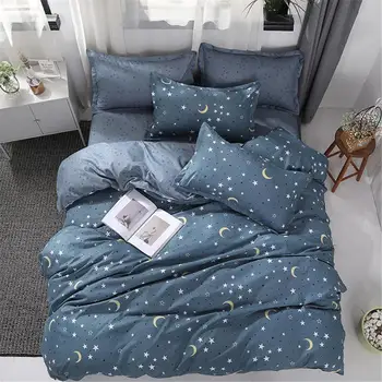 Kuu star voodipesu komplekt sinine lapsed Voodipesu read tekikott komplekt padjapüür ühe double twin kuninganna trööstija voodi komplekt king size