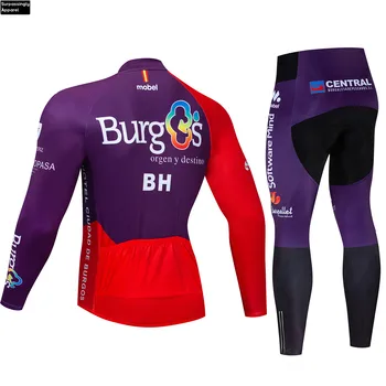 Uus 2019 Burg MEESKOND Talvel Jalgrattaga Jersey Bike Püksid Komplekt Mens 9D Padjad Ropa Ciclismo Pro Termilise Fliis Jalgrattasõit Maillot Culotte
